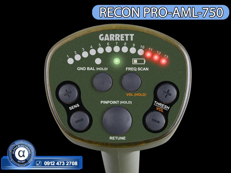 کنترل پنل فلزیاب RECON PRO-AML-750